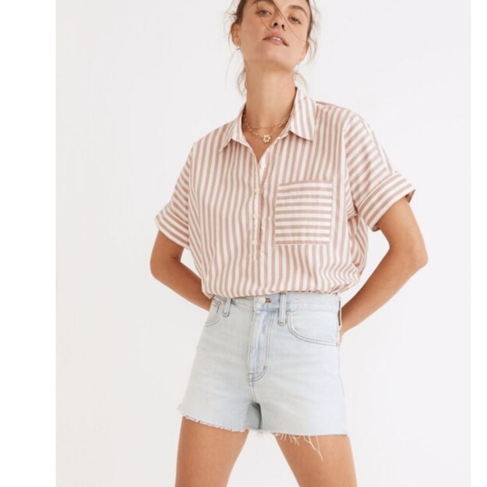 Madewell Relaxed Denim Shorts‎ in Essen Light Wash ND178 Size 24